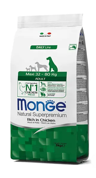 MONGE PARA PERRO ADULTO TODAS LAS RAZAS-MAXI ADULT CHICKEN