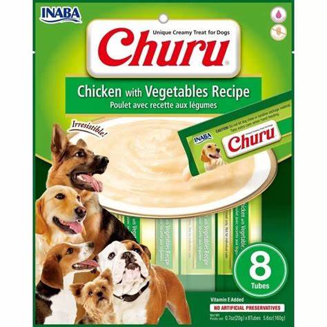 CHURU DOG - POLLO CON VEGETALES (BOLSA DE 8 SACHET)